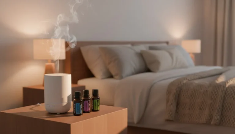 olejki na sen i wyciszenie w sypialni z dyfuzorem olejków eterycznych